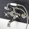 Kingston Brass KS246PN Wall Mount Clawfoot Tub Faucet with Hand Shower, Polished Nickel KS246PN - alternate 6